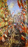 Claude Monet La Rue Montorgueil, France oil painting artist